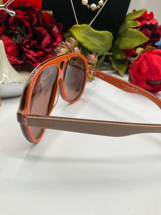 Chloe Blush Pink Frame Sunglasses with Brown Lenses main image 4